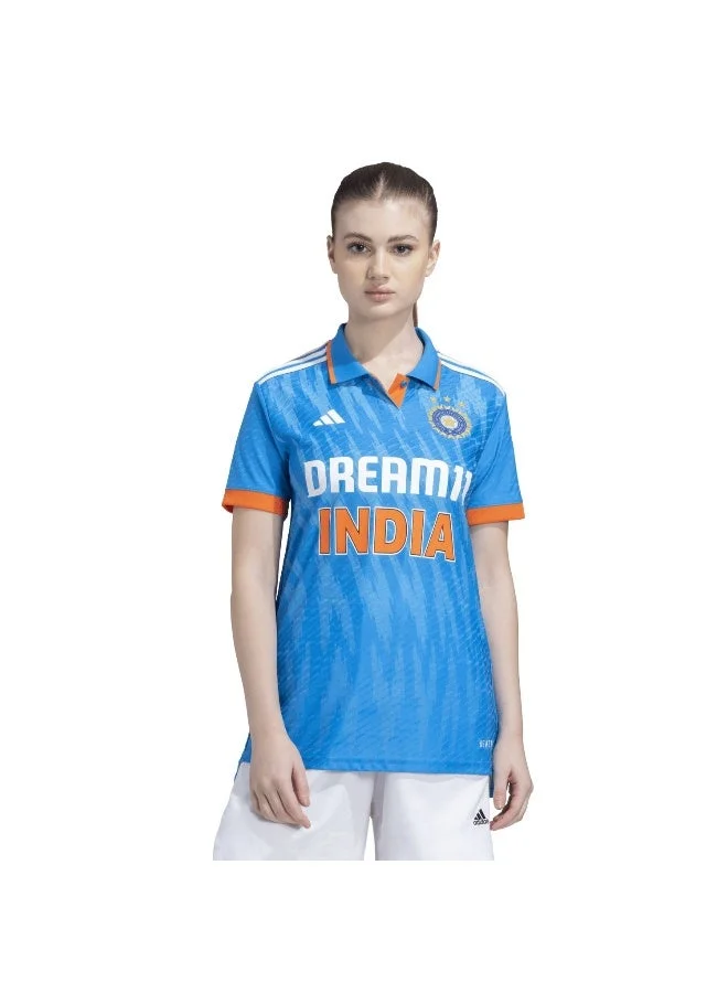 اديداس قمصان كريكت نسائية زرقاء